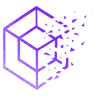 Símbolo de ENTROPÍA: cubo vectorial fragmentado